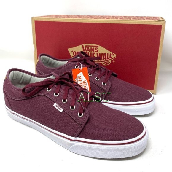 VANS Chukka Low Top Canvas Red Wine Casual Women’s Size 9 Sneakers VN000ZUMGPK - Picture 1 of 11